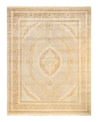 Traditional Mogul Ivory Wool Area Rug 8' 3" x 10' 5" - Solo Rugs