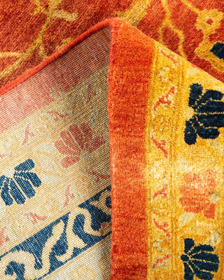 Traditional Mogul Orange Wool Area Rug 8' 2" x 10' 4" - Solo Rugs