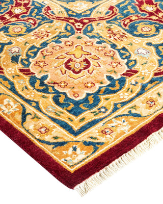 Traditional Mogul Red Wool Area Rug 7' 10" x 10' 4" - Solo Rugs