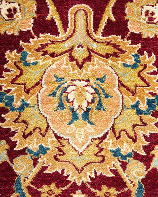 Traditional Mogul Red Wool Area Rug 7' 10" x 10' 4" - Solo Rugs