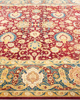 Traditional Mogul Red Wool Area Rug 7' 10" x 10' 4" - Solo Rugs