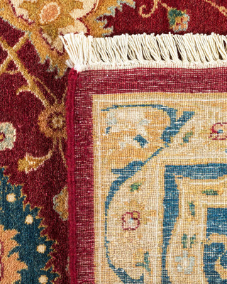 Traditional Mogul Red Wool Area Rug 7' 10" x 10' 4" - Solo Rugs