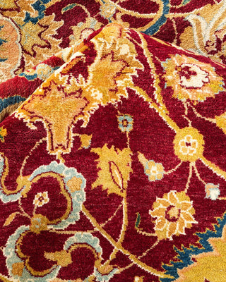 Traditional Mogul Red Wool Area Rug 7' 10" x 10' 4" - Solo Rugs