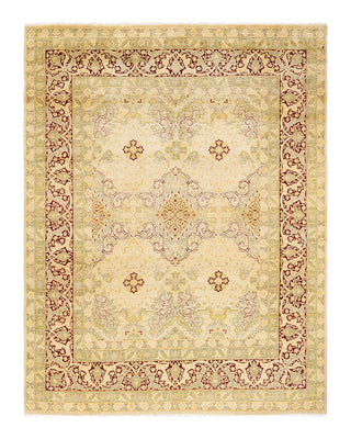 Traditional Mogul Ivory Wool Area Rug 8' 1" x 10' 2" - Solo Rugs