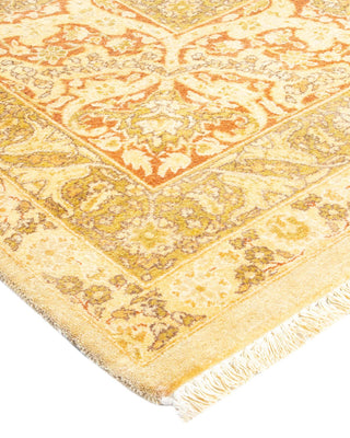 Traditional Mogul Ivory Wool Area Rug 8' 0" x 9' 10" - Solo Rugs