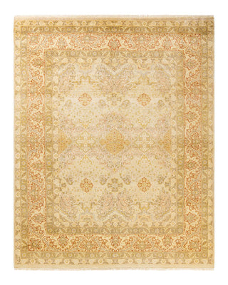 Traditional Mogul Ivory Wool Area Rug 8' 0" x 9' 10" - Solo Rugs