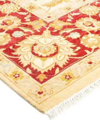 Traditional Mogul Ivory Wool Area Rug 8' 2" x 10' 2" - Solo Rugs