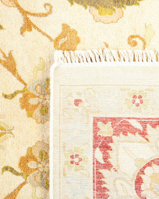Traditional Mogul Ivory Wool Area Rug 8' 2" x 10' 2" - Solo Rugs