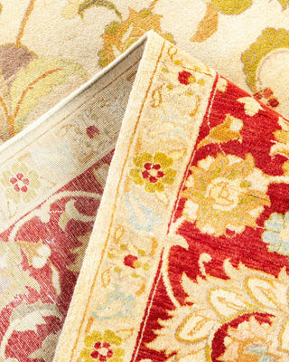 Traditional Mogul Ivory Wool Area Rug 8' 2" x 10' 2" - Solo Rugs
