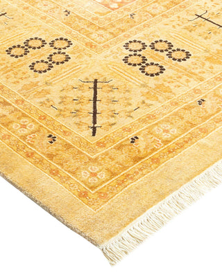 Traditional Mogul Ivory Wool Square Area Rug 8' 2" x 8' 4" - Solo Rugs
