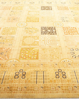Traditional Mogul Ivory Wool Square Area Rug 8' 2" x 8' 4" - Solo Rugs