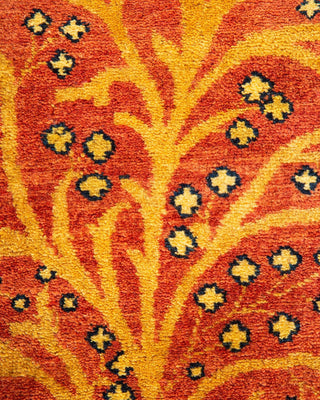 Traditional Mogul Orange Wool Area Rug 6' 2" x 9' 0" - Solo Rugs