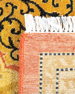 Traditional Mogul Orange Wool Area Rug 6' 2" x 9' 0" - Solo Rugs