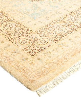 Traditional Mogul Ivory Wool Area Rug 6' 3" x 8' 10" - Solo Rugs