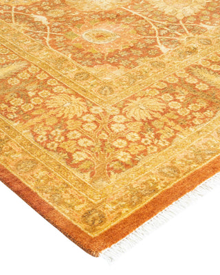 Traditional Mogul Brown Wool Area Rug 6' 1" x 9' 1" - Solo Rugs