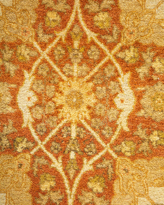 Traditional Mogul Brown Wool Area Rug 6' 1" x 9' 1" - Solo Rugs