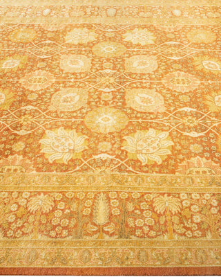 Traditional Mogul Brown Wool Area Rug 6' 1" x 9' 1" - Solo Rugs