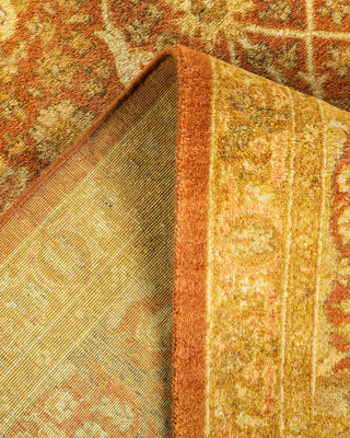 Traditional Mogul Brown Wool Area Rug 6' 1" x 9' 1" - Solo Rugs