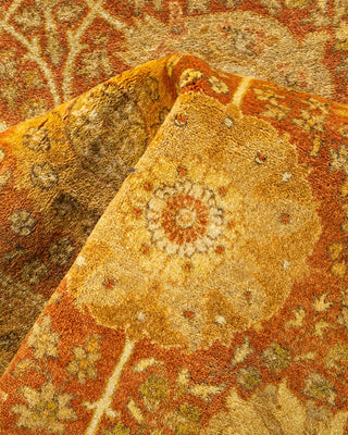 Traditional Mogul Brown Wool Area Rug 6' 1" x 9' 1" - Solo Rugs