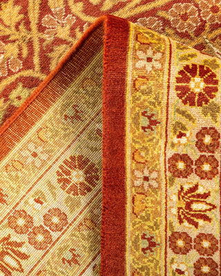 Traditional Mogul Orange Wool Runner 8' 2" x 16' 2" - Solo Rugs