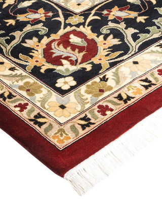Traditional Mogul Red Wool Area Rug 10' 3" x 13' 9" - Solo Rugs