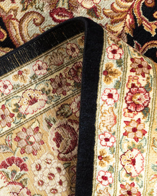 Traditional Mogul Black Wool Area Rug 8' 2" x 10' 0" - Solo Rugs