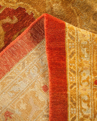 Traditional Mogul Orange Wool Area Rug 12' 2" x 17' 10" - Solo Rugs