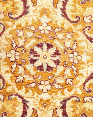 Traditional Mogul Ivory Wool Area Rug 9' 2" x 12' 1" - Solo Rugs