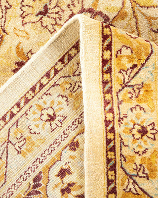 Traditional Mogul Ivory Wool Area Rug 9' 2" x 12' 1" - Solo Rugs