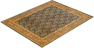 Traditional Mogul Blue Wool Area Rug 9' 3" x 11' 5" - Solo Rugs