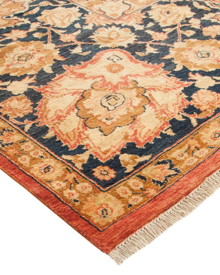 Traditional Mogul Orange Wool Area Rug 8' 0" x 10' 6" - Solo Rugs