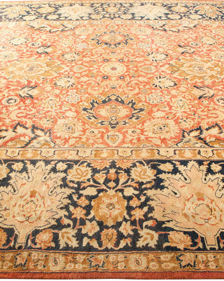 Traditional Mogul Orange Wool Area Rug 8' 0" x 10' 6" - Solo Rugs