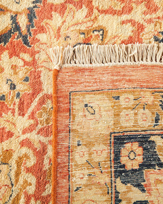 Traditional Mogul Orange Wool Area Rug 8' 0" x 10' 6" - Solo Rugs