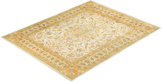 Traditional Mogul Ivory Wool Area Rug 8' 1" x 10' 3" - Solo Rugs