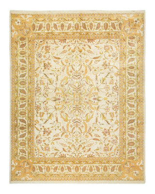 Traditional Mogul Ivory Wool Area Rug 8' 1" x 10' 3" - Solo Rugs