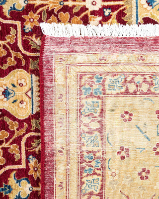 Traditional Mogul Red Wool Area Rug 8' 1" x 9' 6" - Solo Rugs