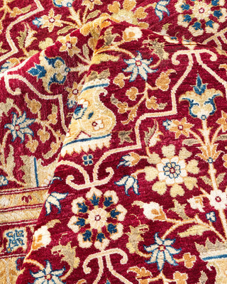 Traditional Mogul Red Wool Area Rug 8' 1" x 9' 6" - Solo Rugs
