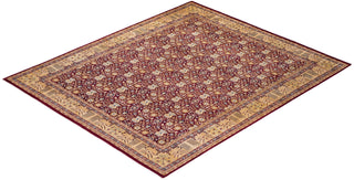 Traditional Mogul Red Wool Area Rug 8' 1" x 9' 6" - Solo Rugs
