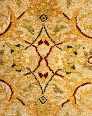 Traditional Mogul Ivory Wool Area Rug 8' 2" x 10' 4" - Solo Rugs