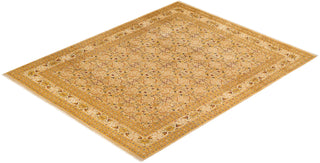 Traditional Mogul Ivory Wool Area Rug 8' 2" x 10' 4" - Solo Rugs