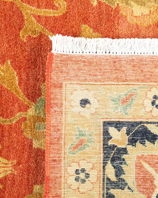 Traditional Mogul Orange Wool Area Rug 8' 1" x 10' 4" - Solo Rugs