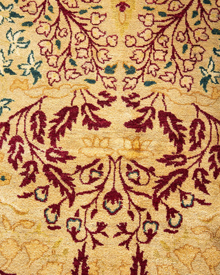 Traditional Mogul Yellow Wool Area Rug 8' 0" x 10' 1" - Solo Rugs