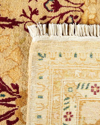 Traditional Mogul Yellow Wool Area Rug 8' 0" x 10' 1" - Solo Rugs