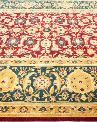 Traditional Mogul Red Wool Area Rug 8' 2" x 10' 9" - Solo Rugs