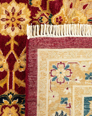 Traditional Mogul Red Wool Area Rug 8' 2" x 10' 9" - Solo Rugs