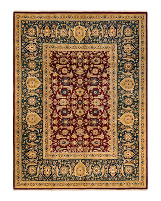 Traditional Mogul Red Wool Area Rug 8' 2" x 10' 9" - Solo Rugs