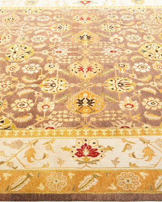 Traditional Mogul Brown Wool Area Rug 6' 2" x 9' 2" - Solo Rugs
