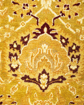 Traditional Mogul Green Wool Area Rug 6' 2" x 8' 10" - Solo Rugs