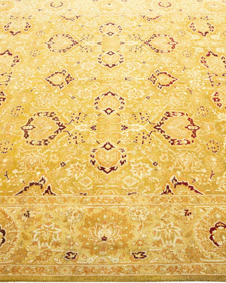 Traditional Mogul Green Wool Area Rug 6' 2" x 8' 10" - Solo Rugs