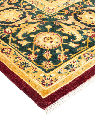Traditional Mogul Red Wool Area Rug 6' 1" x 9' 4" - Solo Rugs